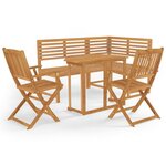 vidaXL Ensemble de bistro 4 Pièces Bois d'acacia solide