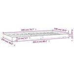 vidaXL Cadre de lit Noir 100x200 cm Bois de pin massif