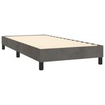 vidaXL Sommier à lattes de lit avec matelas LED Gris foncé 100x200 cm