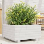 vidaXL Jardinière blanc 50x50x26 5 cm bois de pin massif
