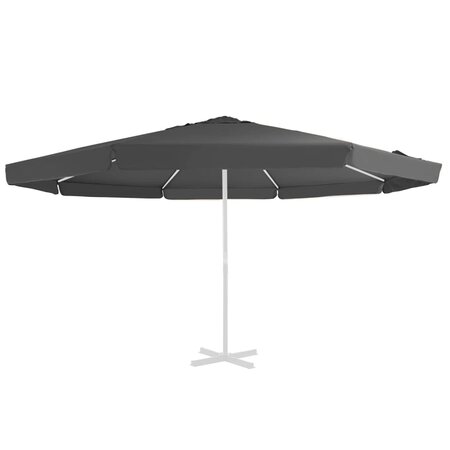 vidaXL Tissu de remplacement pour parasol d'extérieur Anthracite 500cm