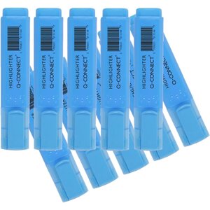 Surligneur tracé 2/5 mm pointe biseautée couleurs éclatantes bleu x 10 Q-CONNECT
