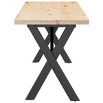 vidaXL Table basse cadre en X 160x40x45 5 cm bois de pin massif fonte