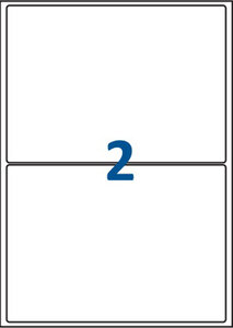 Lot de 20 Planches étiquettes autocollantes blanches sur feuille A4 : 199 6 x 143 5 mm (2 étiquettes par feuille spéciales bons de transport)