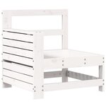 vidaXL Salon de jardin 7 Pièces blanc bois de pin massif