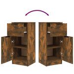 vidaXL Buffet Chêne fumé 30x30x70 cm Bois d'ingénierie