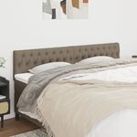 vidaXL Têtes de lit 2 Pièces Taupe 90x7x78/88 cm Tissu