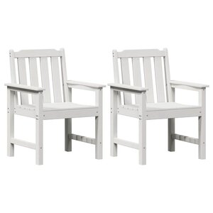 vidaXL Chaise de jardin. 2 Pièces Blanc 65 5 x 59 x 88 cm HDPE