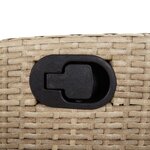 vidaXL Ensemble à manger de jardin coussins 5 Pièces mélange beige rotin