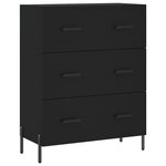 vidaXL Buffet haut Noir 69 5x34x180 cm Bois d'ingénierie
