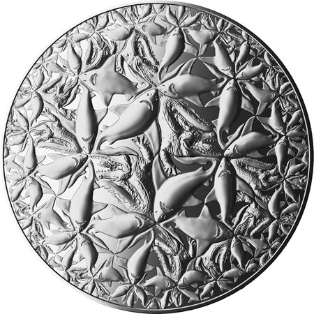 Pièce de monnaie en argent 5 dollars g 62.2 (2 oz) millésime 2022 algorithm water and earth