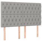 vidaXL Cadre de lit avec tête de lit Gris clair 140x190 cm Tissu