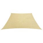 vidaXL Voile d'ombrage 160 g/m² Beige 3/4x3 m PEHD