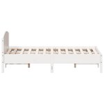vidaXL Cadre de lit sans matelas blanc 120x190 cm bois de pin massif