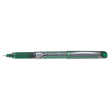 Stylo Roller encre liquide Hi-Tec V5-Grip pointe fine vert x 12 PILOT