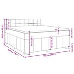 vidaXL Sommier à lattes de lit avec matelas Gris foncé 180x200cm Tissu