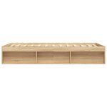 vidaXL Cadre de lit chêne sonoma 140x190 cm
