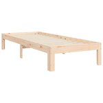 vidaXL Cadre de lit avec tête de lit 90x200 cm bois massif
