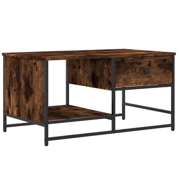 vidaXL Table basse chêne fumé 85 5x51x45 cm bois d'ingénierie