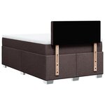 vidaXL Sommier à lattes de lit et matelas marron foncé 120x190cm tissu