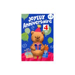 Carte De Voeux Enfant - Anniversaire Age de 1 à 7 ans - Ourson