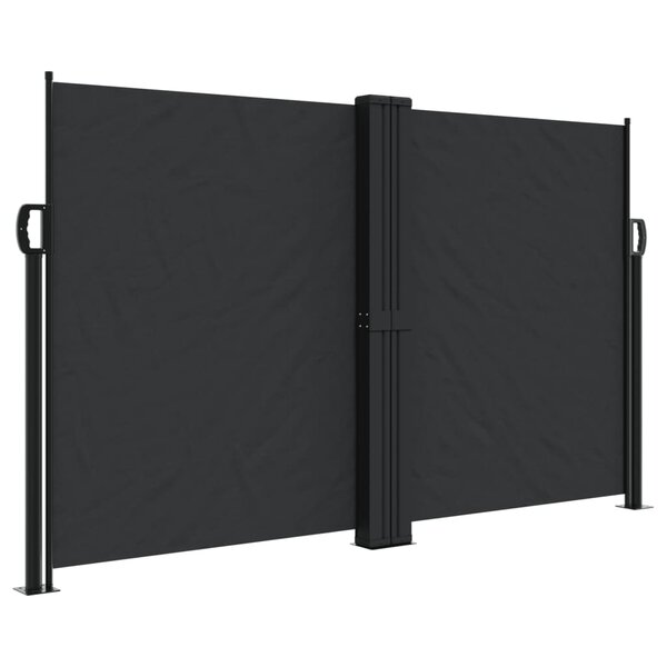 vidaXL Auvent latéral rétractable noir 140x600 cm