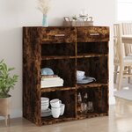 vidaXL Buffet chêne fumé 80x42 5x93 cm bois d'ingénierie