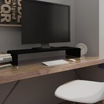 vidaXL Meuble TV/support pour moniteur 90x30x13 cm verre noir