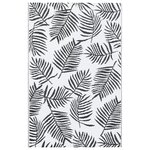 vidaXL Tapis d'extérieur Blanc et noir 80x150 cm PP