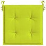 vidaXL Coussins de chaise de jardin lot de 2 vert vif 50x50x3 cm