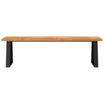 vidaXL Banc avec bord vivant 160 cm bois d'acacia massif