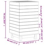 vidaXL Panier à linge blanc 44x44x76 cm bois massif de pin