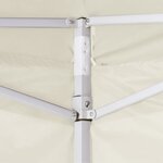 vidaXL Tente pliable avec 4 parois Crème 3 x 3 m