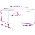 vidaXL Armoire murale gris béton 80x36 5x35 cm bois d'ingénierie
