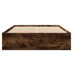 vidaXL Cadre de lit sans matelas chêne fumé 140x200 cm bois ingénierie