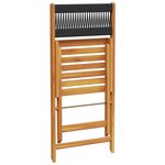 vidaXL Chaises de jardin pliantes lot de 8 noir bois d'acacia massif