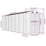 vidaXL Abri de jardin marron clair 191x555x198 cm acier galvanisé