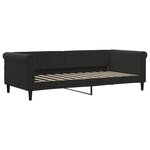 vidaXL Lit de jour avec lit gigogne noir 90x200 cm velours