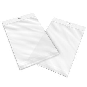 Lot de 50 335x240 mm sac transparent cellophane avec dispositif d'accrochage en rayon - 50