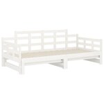 vidaXL Lit coulissant Blanc Bois de pin solide 2x(90x190) cm
