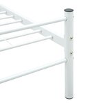 vidaXL Cadre de lit Blanc Métal 200 x 200 cm