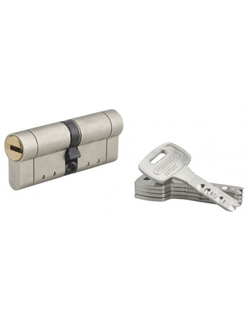 THIRARD - Cylindre de serrure double entrée Federal S  40x40mm  nickel  anti-arrachement  anti-perçage  5 clés