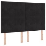 Tablier de lit vidaXL en velours noir avec capitonnage 160 cm