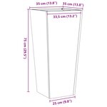 vidaXL Jardinière 35x35x75 cm acier inoxydable