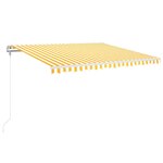 vidaXL Auvent rétractable automatique 400x350 cm Jaune et blanc