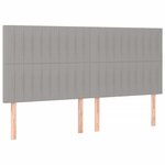 vidaXL Sommier à lattes de lit avec matelas Gris clair 200x200cm Tissu