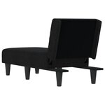 vidaXL Chaise longue noir tissu