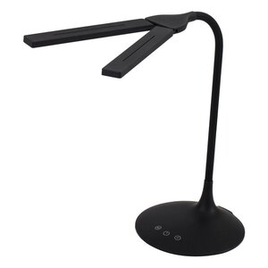 Lampe de bureau LED Twin, Puissance 6W, Durée 25 000h, Sans fil rechargeable par USB, Noir