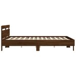 vidaXL Cadre de lit avec tête de lit chêne marron 160x200 cm