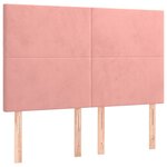 vidaXL Cadre de lit avec tête de lit Rose 140x200 cm Velours